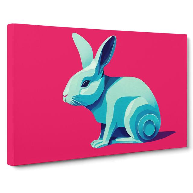 Modern Rabbit Art Vol.3 Abstract - Wrapped Canvas Painting Brambly Cottage Size: 35cm H x 50cm W x 3cm D on Productcaster.