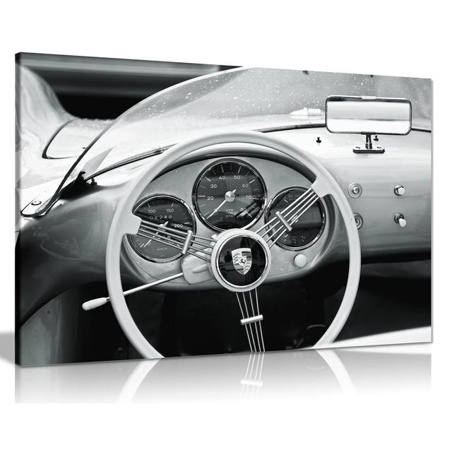 Porsche 356 Carrera Interior Garage Classic Car - Wrapped Canvas Print Ebern Designs Size: 31cm H x 46cm W on Productcaster.