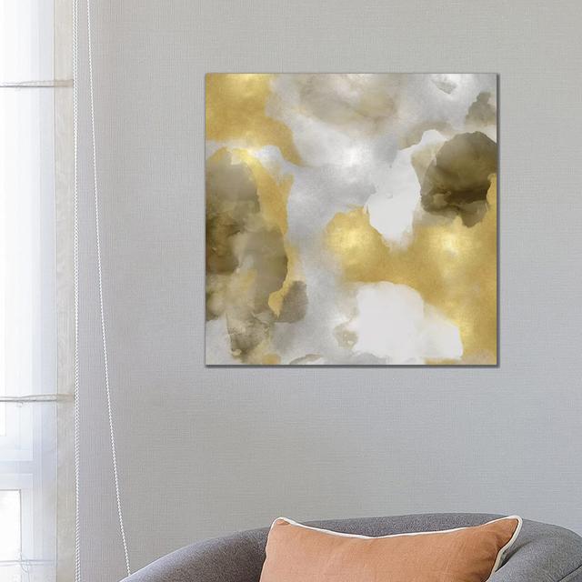 Whisper In Gold II by Lauren Mitchell - Wrapped Canvas Gallery-Wrapped Canvas Giclée Metro Lane Size: 66.04cm H x 66.04cm W x 3.81cm D on Productcaster.