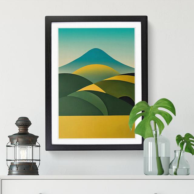 Landscape Minimalism - Picture Frame Art Prints Alpen Home Size: 46cm H x 34cm W x 2cm D, Frame Colour: Walnut on Productcaster.