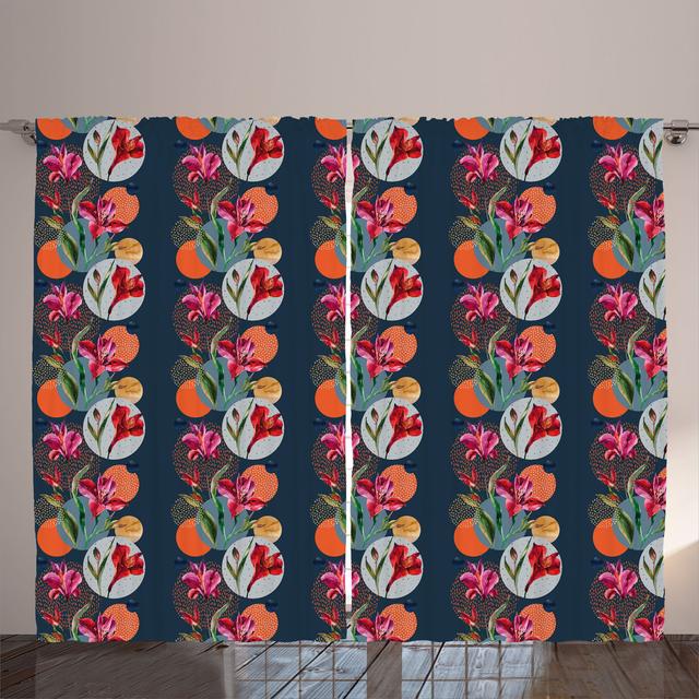 Polyester Semi Sheer Curtain Pair ColorD Shower Curtain on Productcaster.