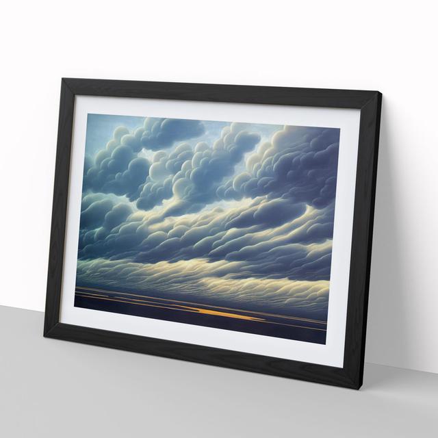 Shining Clouds - Picture Frame Graphic Art 17 Stories Frame Colour: Black, Size: 25cm H x 34cm W x 2cm D on Productcaster.