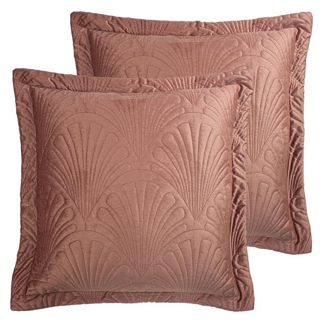 Floral Square Throw Cushion (Set of 2) Paoletti Colour: Blush on Productcaster.