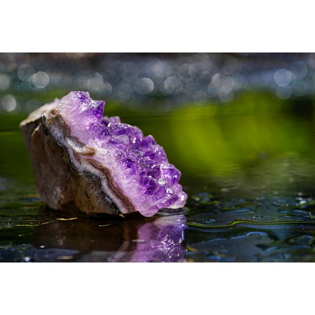 Amethyst Quartz Mineral by La_Corivo - Wrapped Canvas Photograph Fairmont Park Size: 81cm H x 122cm W on Productcaster.