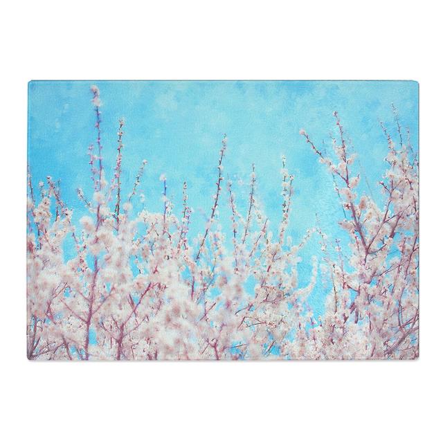 Tempered Glass Top of the Blossom Tree Painting Chopping Board East Urban Home Size: 28.5 cm x 39 cm on Productcaster.