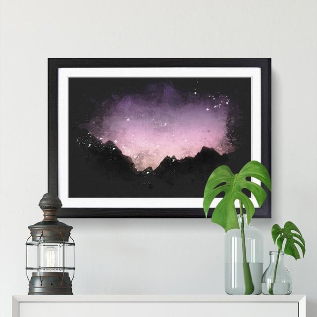 Pink Sky at Night - Picture Frame Graphic Art Print East Urban Home Frame Option: Black Framed, Size: 24cm H x 33cm W x 2cm D on Productcaster.