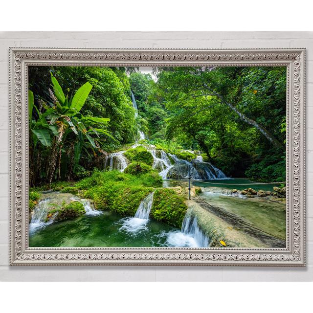 Green Paradise Mountain Jungle - Single Picture Frame Art Prints Bright Star Size: 42cm H x 59.7cm W x 3cm D on Productcaster.