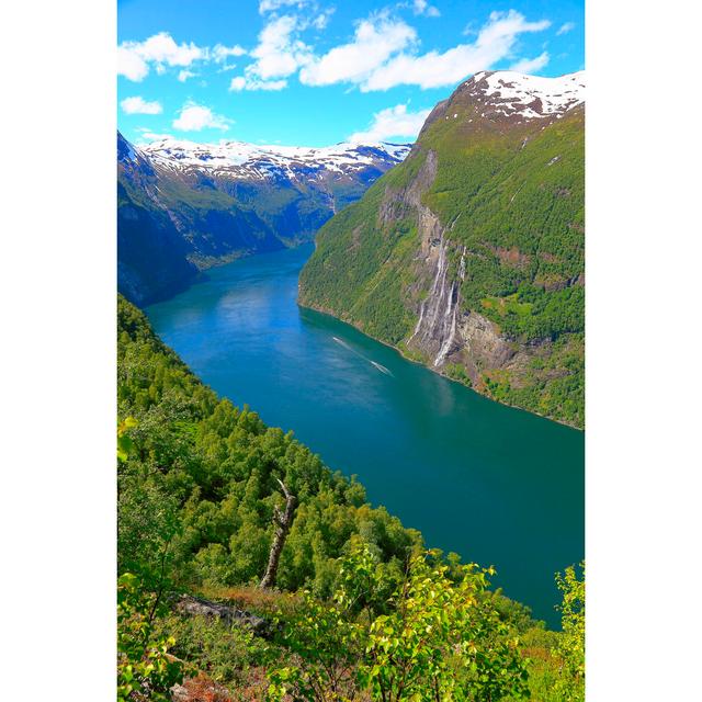 Geirangerfjord by Agustavop - Wrapped Canvas Print Alpen Home Size: 76cm H x 51cm W on Productcaster.