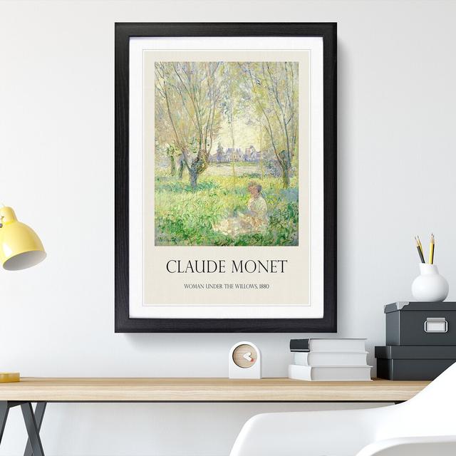 Woman Under the Willows Print by Claude Monet - Picture Frame Painting East Urban Home Frame Option: Black, Size: 65cm H x 48cm W x 2cm D on Productcaster.