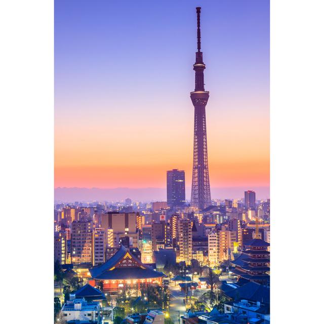 Tokyo Sunrise - Wrapped Canvas Print 17 Stories Size: 91cm H x 61cm W x 3.8cm D on Productcaster.