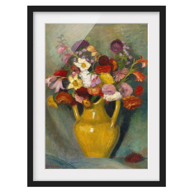 Colourful Flower Bouquet Framed Art Print East Urban Home Size: 70 cm H x 50 cm B, Rahmenoptionen: Mattes Schwarz on Productcaster.