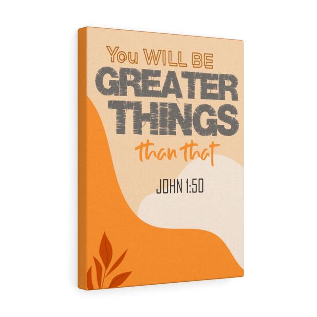 Greater Things John - Wrapped Canvas Typography Blue Elephant on Productcaster.