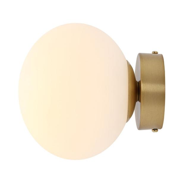 Nakia 1 - Light Plug-in Gold Armed Sconce Canora Grey Size: 14cm H x 14cm W x 17cm D on Productcaster.