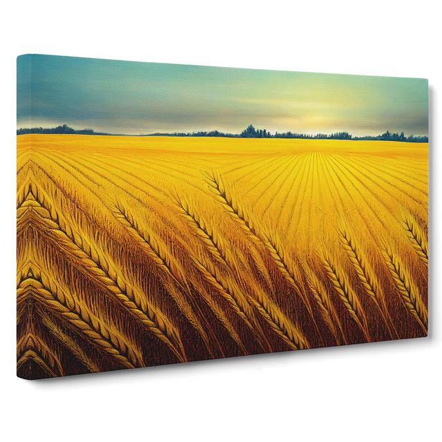 Beauty of a Wheat Field Vol.1 - Wrapped Canvas Graphic Art Marlow Home Co. Size: 35cm H x 50cm W x 3cm D on Productcaster.