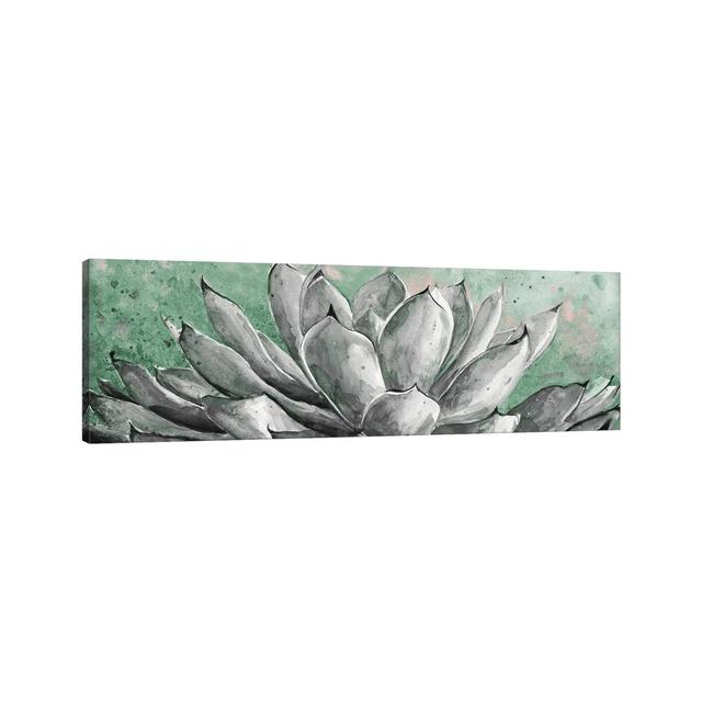 Gray Agave On Green by Patricia Pinto - Wrapped Canvas Panoramic Gallery-Wrapped Canvas Giclée Bloomsbury Market Size: 50.8cm H x 152.4cm W on Productcaster.