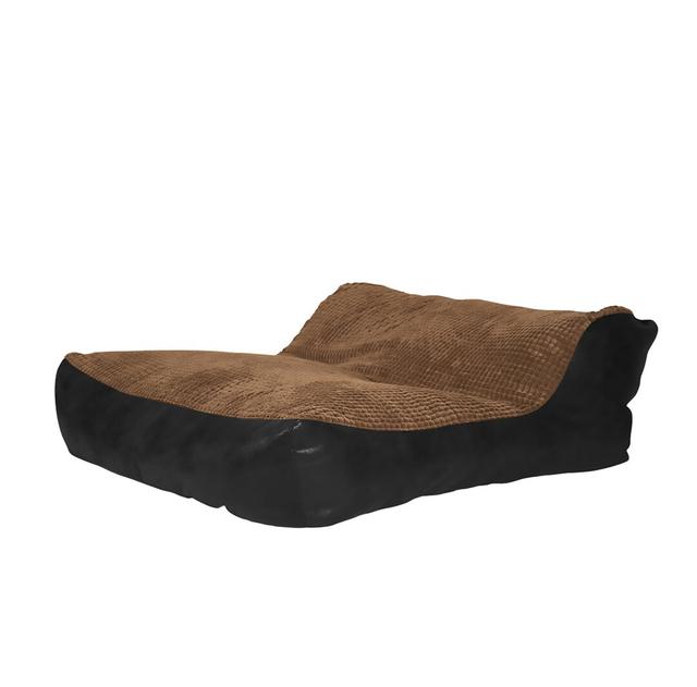 Chimayo Faux Leather Refillable Bean Bag Lounger Alpen Home Colour: Mocha / Black on Productcaster.