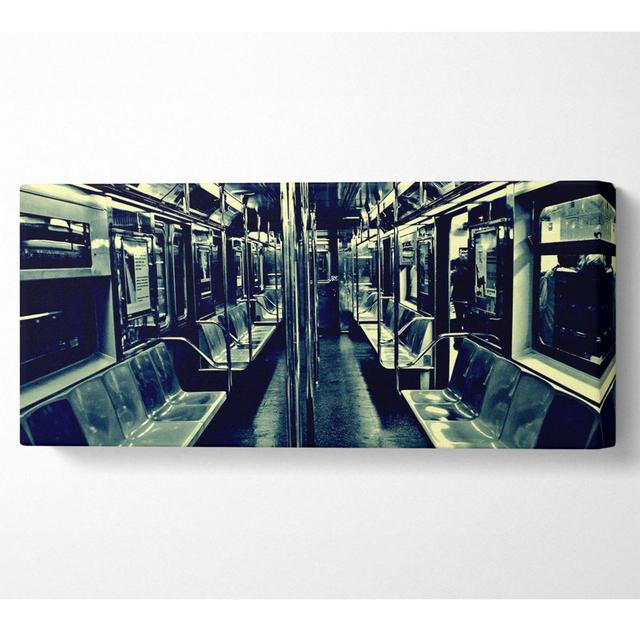 New York City Train - Wrapped Canvas Art Prints Ebern Designs Size: 71cm H x 162.5cm W x 10cm D on Productcaster.