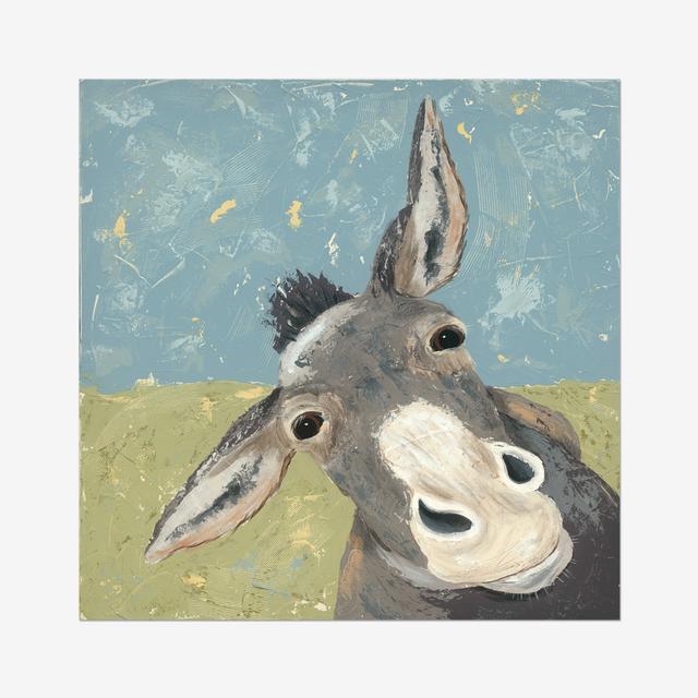 Farm Life-Mule by Jade Reynolds - Painting Print Marlow Home Co. Format: Wrapped Canvas, Size: 30cm H x 30cm W on Productcaster.