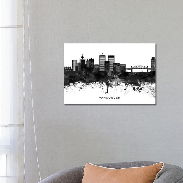 Vancouver Skyline - Wrapped Canvas Painting Latitude Run Size: 45.72cm H x 45.72cm W x 1.905cm D on Productcaster.