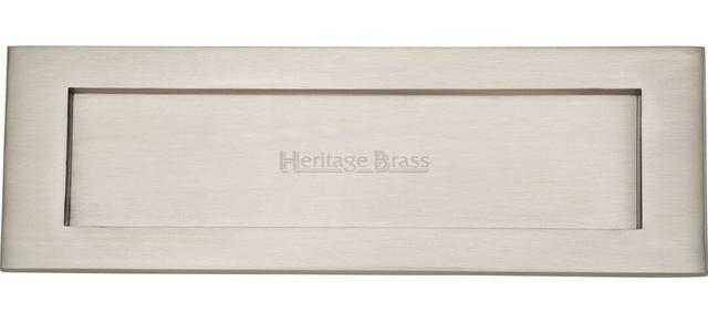 Brass Letter Plate Heritage Brass Colour: Polished Chrome, Size: 7.6 cm H x 33 cm W on Productcaster.