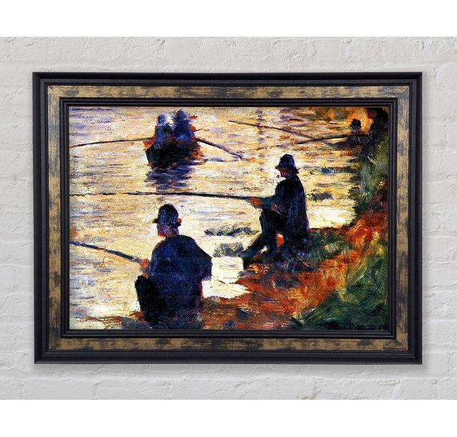 Seurat Two Fishermen - Single Picture Frame Art Prints Bright Star Size: 42cm H x 59.7cm W x 8cm D on Productcaster.