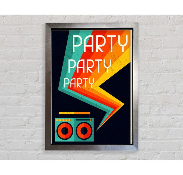 Party Party Party - Single Picture Frame Art Prints Bright Star Size: 118.9cm H x 84.1cm W x 3.4cm D on Productcaster.