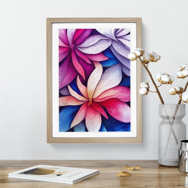 Entrancing Flowers No.3 - Single Picture Frame Print ClassicLiving Frame Colour: Oak, Size: 34cm H x 25cm W x 2cm D on Productcaster.