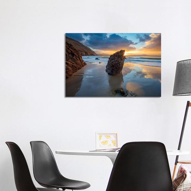 Winter Sunrise II, Keem Bay, Achill Island, County Mayo, Ireland Highland Dunes Format: Wrapped Canvas, Size: 66.04cm H x 101.6cm W x 3.81cm D on Productcaster.