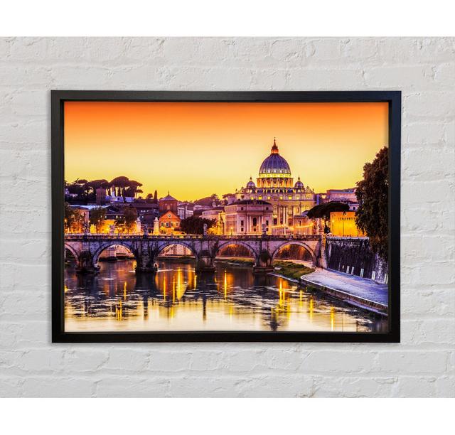 Over The Water To The Ancient City Framed Print Bright Star Size: 100cm H x 141.4cm W on Productcaster.