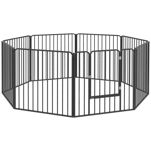 Steel Pet Playpen PawHut Size: 80cm H x 164cm W x 164 cm D on Productcaster.