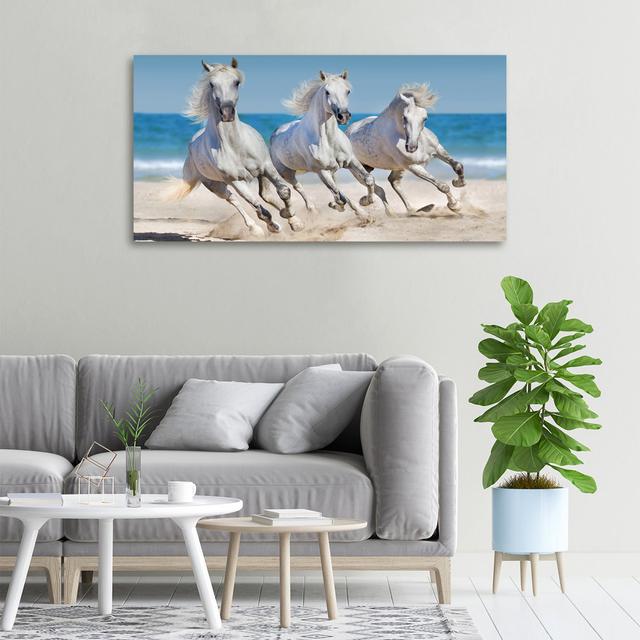 White Horses Beach - Unframed Art Prints on Canvas Natur Pur on Productcaster.