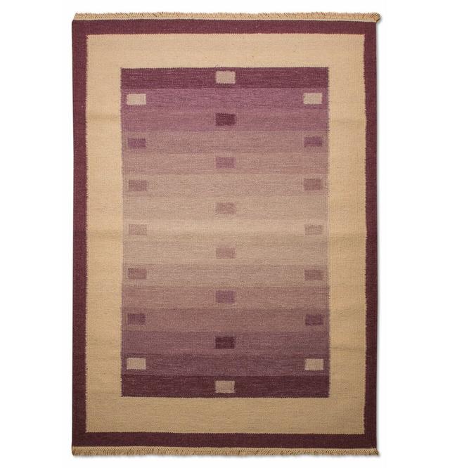 Moses Minimal Handmade Hand Loomed Purple Area Rug Set Bloomsbury Market Rug Size: Runner 80 x 250cm on Productcaster.