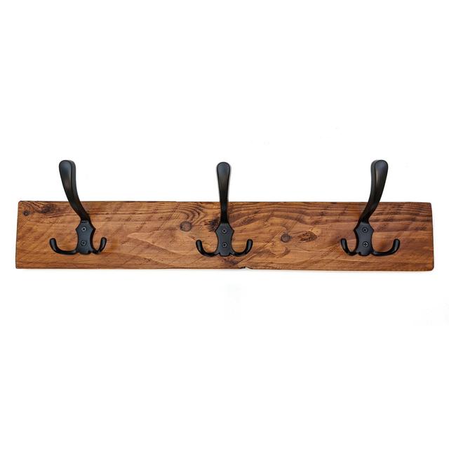 Ollegard Solid Wood 6 - Hook Wall Mounted Coat Rack Union Rustic on Productcaster.