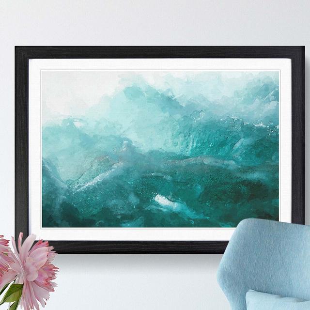 Waves in Italy in Abstract - Picture Frame Graphic Art Print East Urban Home Frame Option: Black, Size: 40cm H x 60cm W x 2cm D on Productcaster.