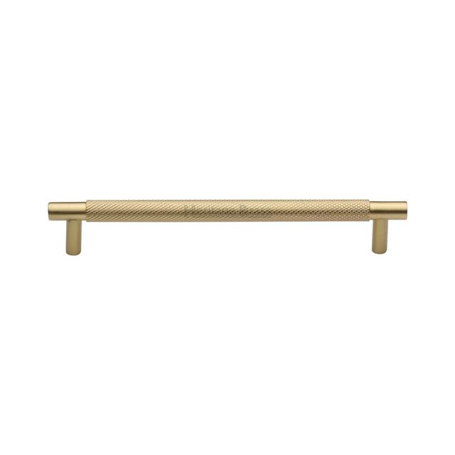 Signac Partial Knurl Bar Handle Heritage Brass Size: 16cm center to center, Finish: Satin Brass on Productcaster.