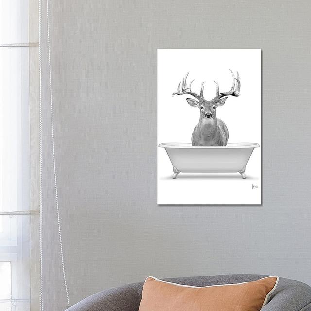 Deer In The Bath Happy Larry Size: 66.04cm H x 45.72cm W x 3.81cm D on Productcaster.