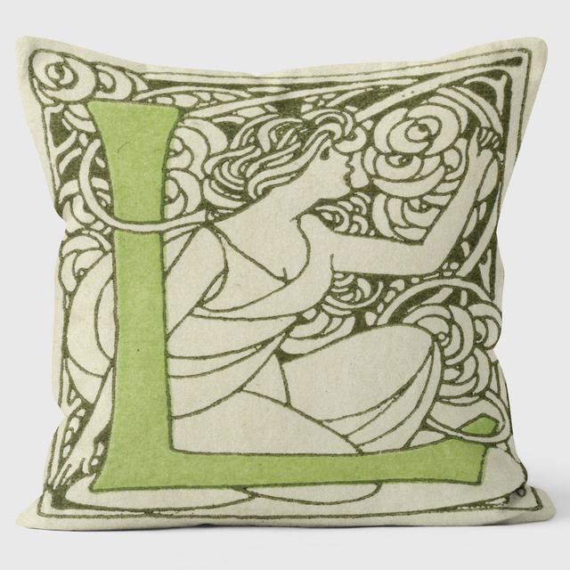 Art Nouveau Alphabet "L" Cushion We Love Cushions on Productcaster.