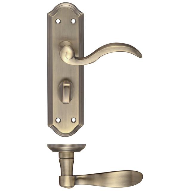 Winchester Bathroom Right Hand Door Handle (Set of 2) Fulton & Bray Finish: Florentine Bronze on Productcaster.