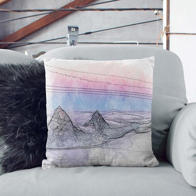 Clouds over the Swiss Mountains Cushion with Filling East Urban Home Backing Colour: Black, Size: 55cm H x 55cm W x 20cm D on Productcaster.