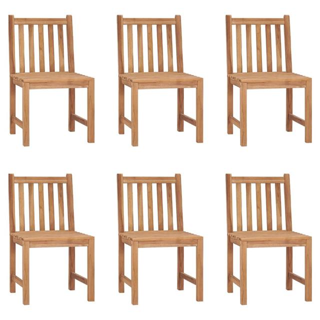 Ophelia & Co. Garden Chairs 6 Pcs Solid Teak Wood Ophelia & Co. on Productcaster.