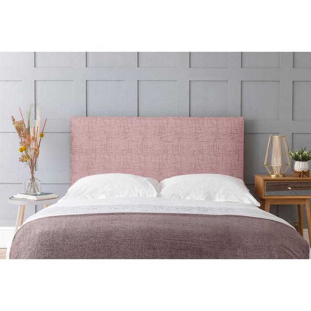 Upholstered Headboard, Abstract Velvet Designer Fabric, Made In England Ebern Designs Colour: Grey, Size: Double (4'6) on Productcaster.