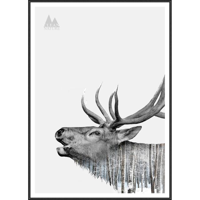 Gerahmtes Poster Deer, Grafikdruck Union Rustic on Productcaster.