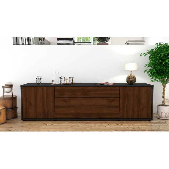 Coombs TV Stand for TVs up to 42" Ebern Designs Colour: Walnut / Matte White on Productcaster.