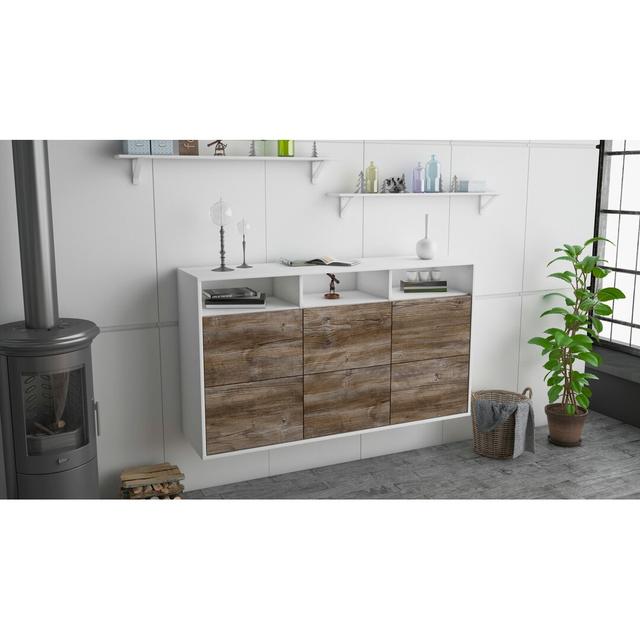 Jaydon Sideboard Brayden Studio Colour (Body/Front): White/Driftwood on Productcaster.