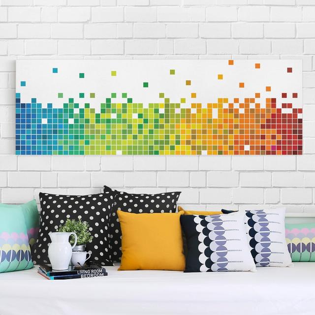 Leinwandbild Pixel-Regenbogen Corrigan Studio Größe: 50 cm H x 150 cm B on Productcaster.