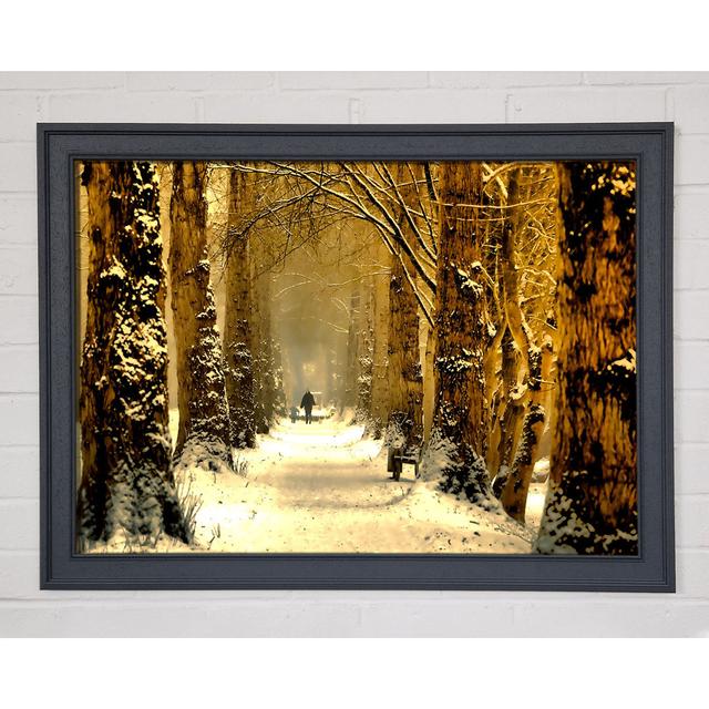 Beautiful Tree Passage Winter - Single Picture Frame Art Prints Union Rustic Size: 59.7cm H x 84.1cm W x 1.5cm D on Productcaster.