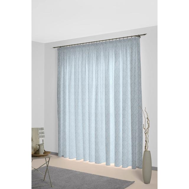 Abha Room Darkening Curtains Panel Gracie Oaks Curtain Colour: Blue, Panel Size: 255cm H x 132cm W on Productcaster.