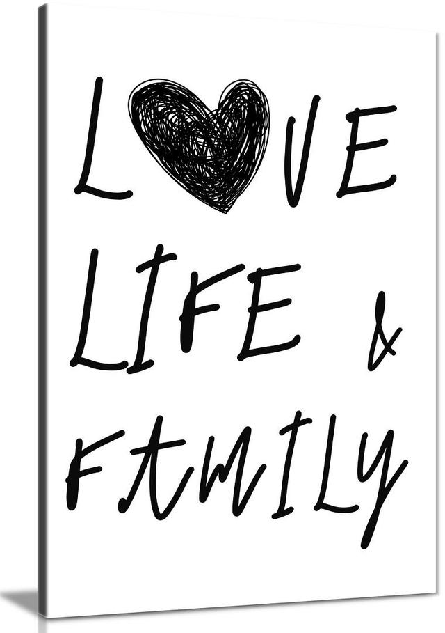 Love Life And Family Canvas Wall Art Picture Print For Home Decor, Hallways And Living Room Happy Larry Size: 46cm H x 31cm W on Productcaster.