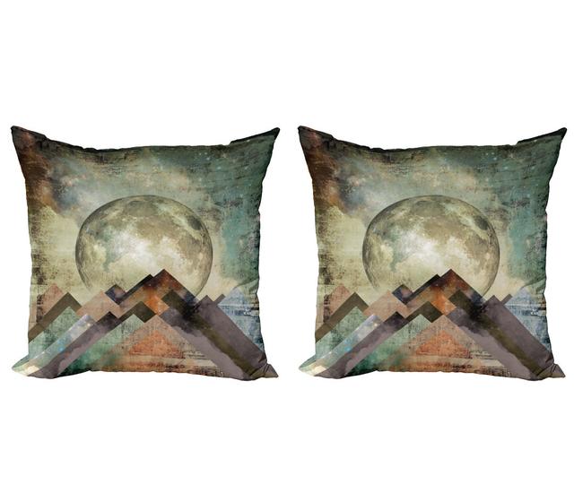 Kissen Kissenbezug 2er Pack, Streifen mit Grunge-Effekt, Multicolor (Set of 2) East Urban Home on Productcaster.