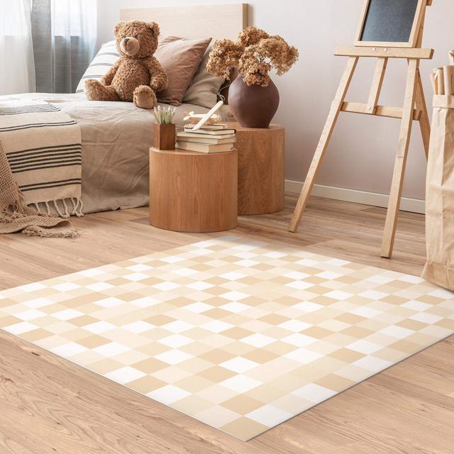 Gracie-Lee Mosaic Yellow/White Indoor/Outdoor Rug Ebern Designs Rug Size: Square 80cm on Productcaster.